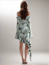 Appliques Hollow Out Sexy Dresses For V Neck Flare Sleeve